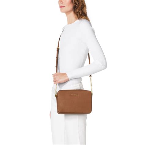 michael kors jet set large saffiano|mk jet set large crossbody.